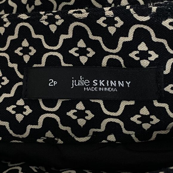 LOFTJulie Skinny Tiled Geometric Print Pant Women's Size 2 Petite - Picture 4 of 10